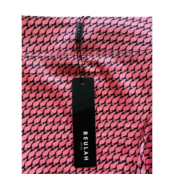 Beulah Style Button Blouse & Mermaid Skirt Pink Black Lace Ruffle Trim Set Sz M - Picture 15 of 16